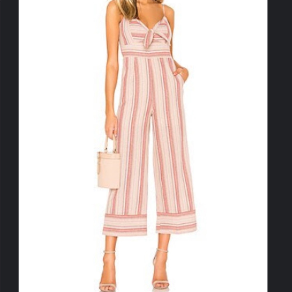 JOA Revolve Linen Tie Front Jumpsuit 💕